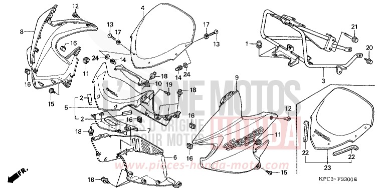 COWL (XL125V1/2/3/4/5/6) for Varadero 125 MYSTIC ORANGE METALLIC (YR253) from 2006